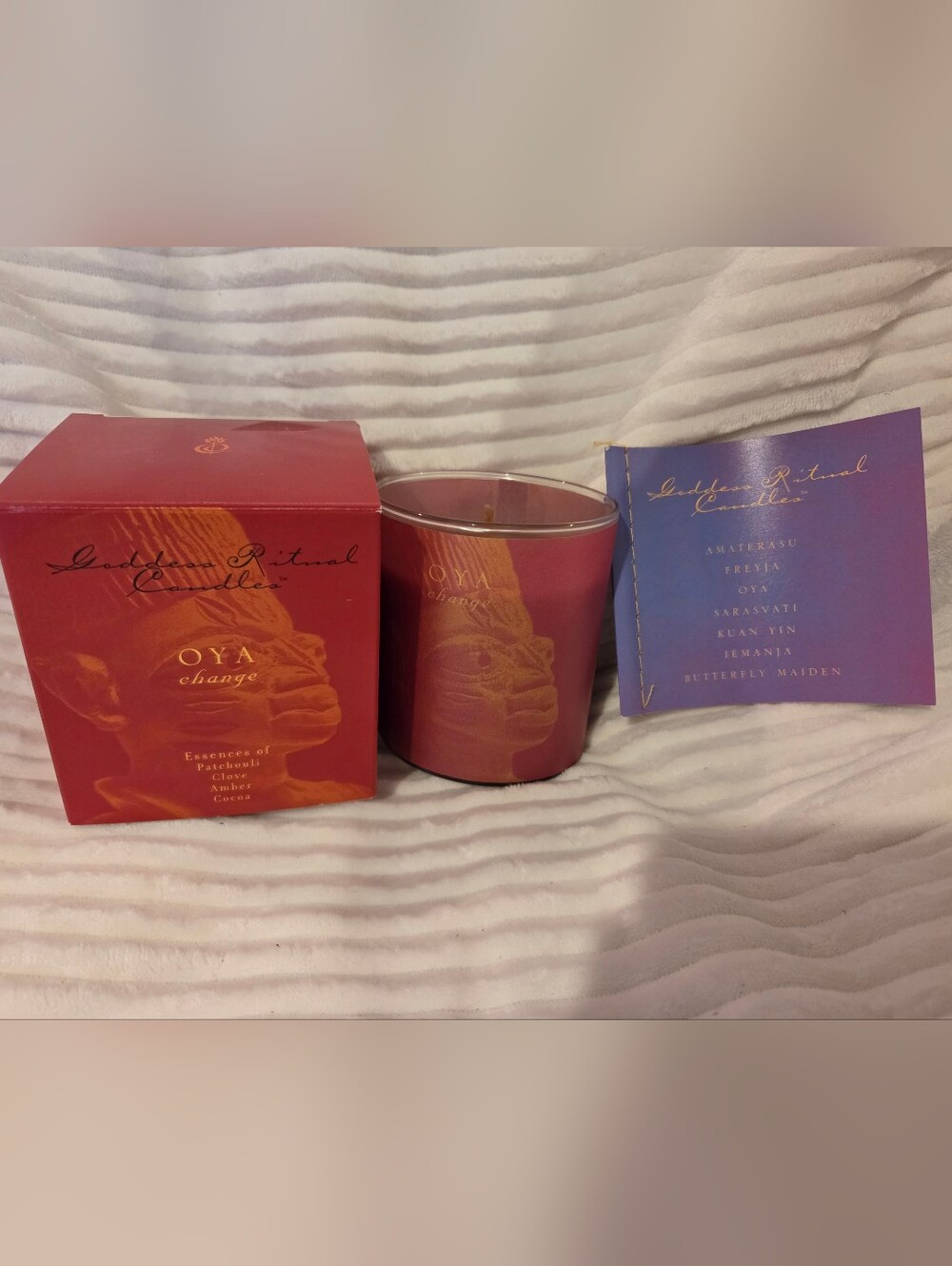 Illuminations Goddess Ritual Candles OYA Change Scented Candle - Red